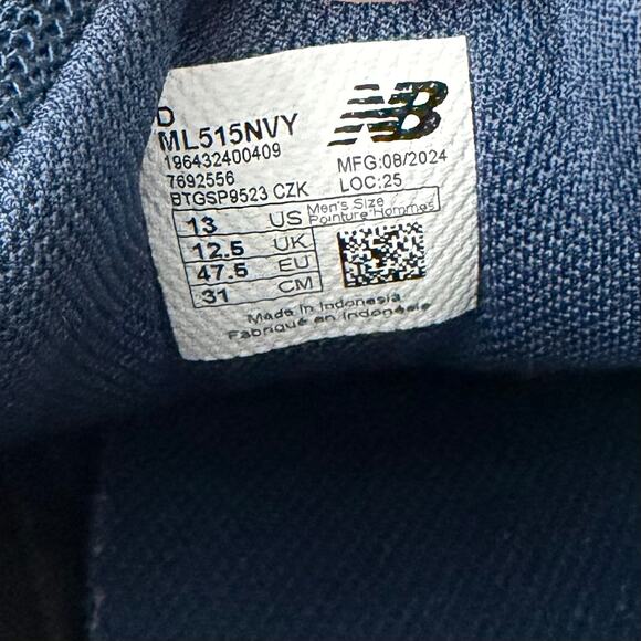 New Balance 515 v3 Shoes Mens Size 13 D Navy Blue White Sneakers